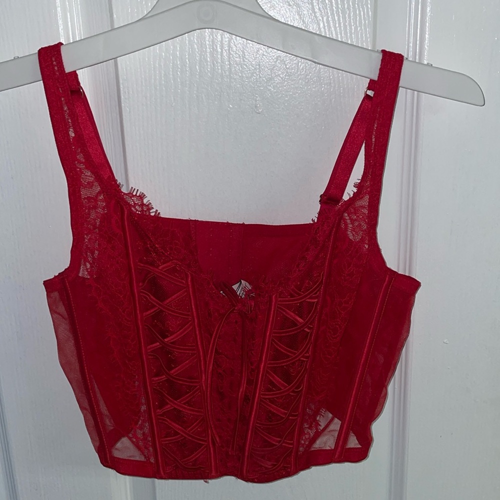 Corset/ Victoria secret. Red only worn once.